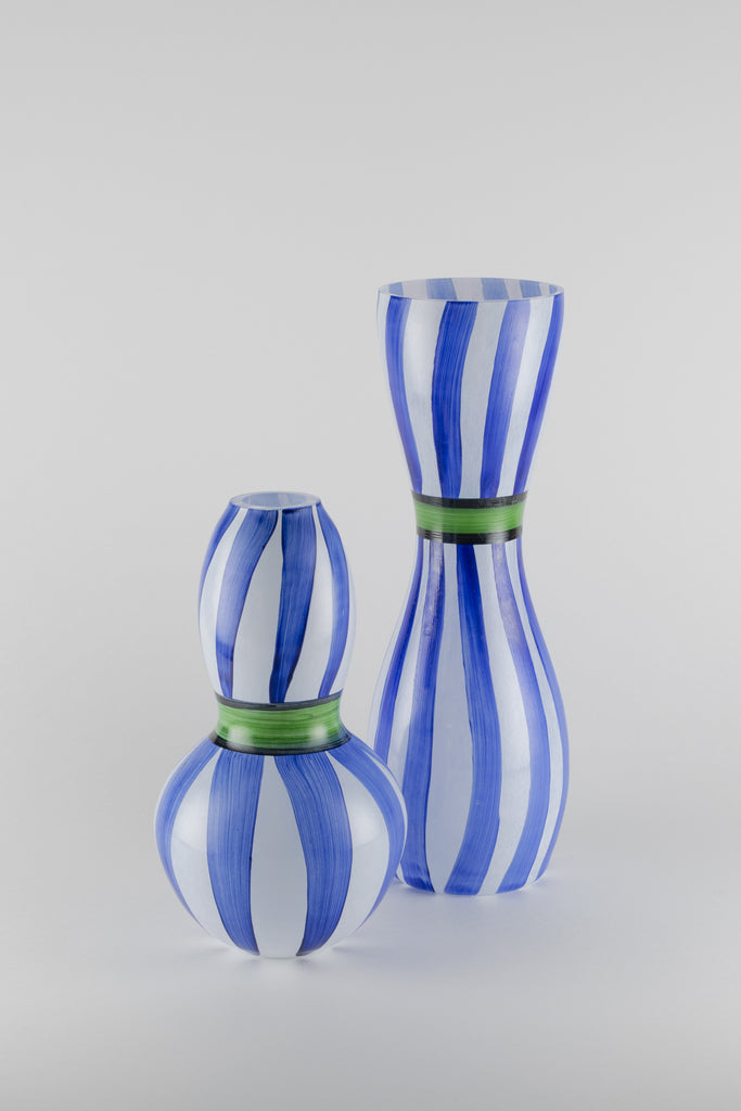 Blue Line Hand Painting Vase by Kostaboda