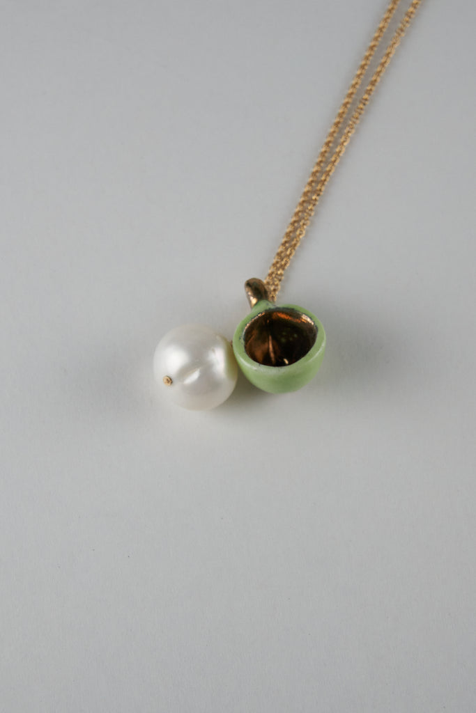 Cup&Pearl Necklace by Louise Buchan