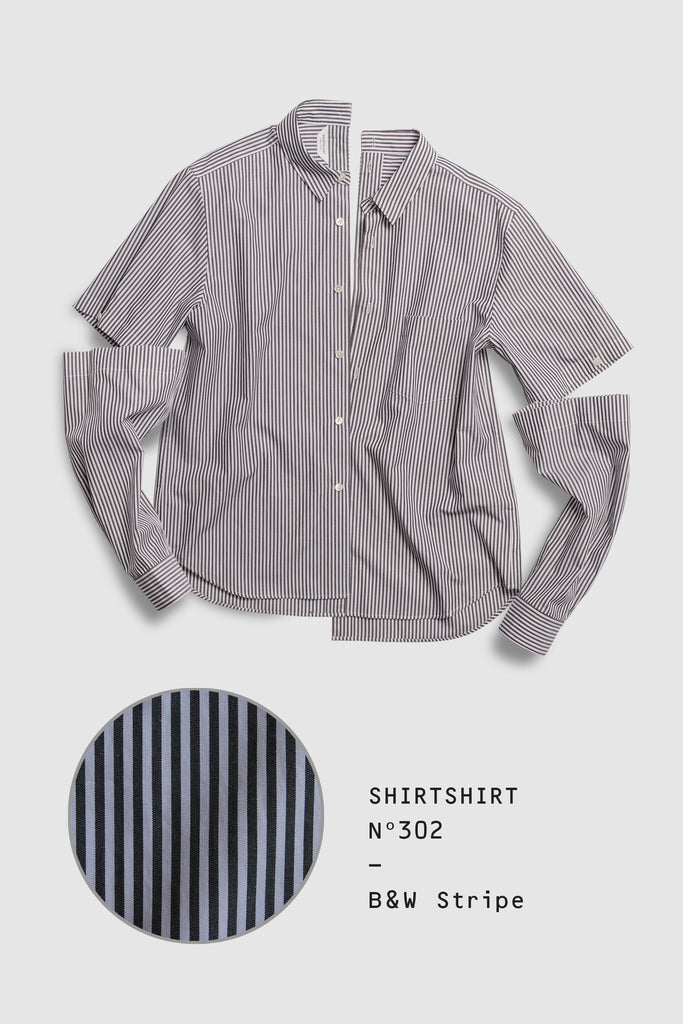 SHIRTSHIRT - B&W Stripe / Nº302